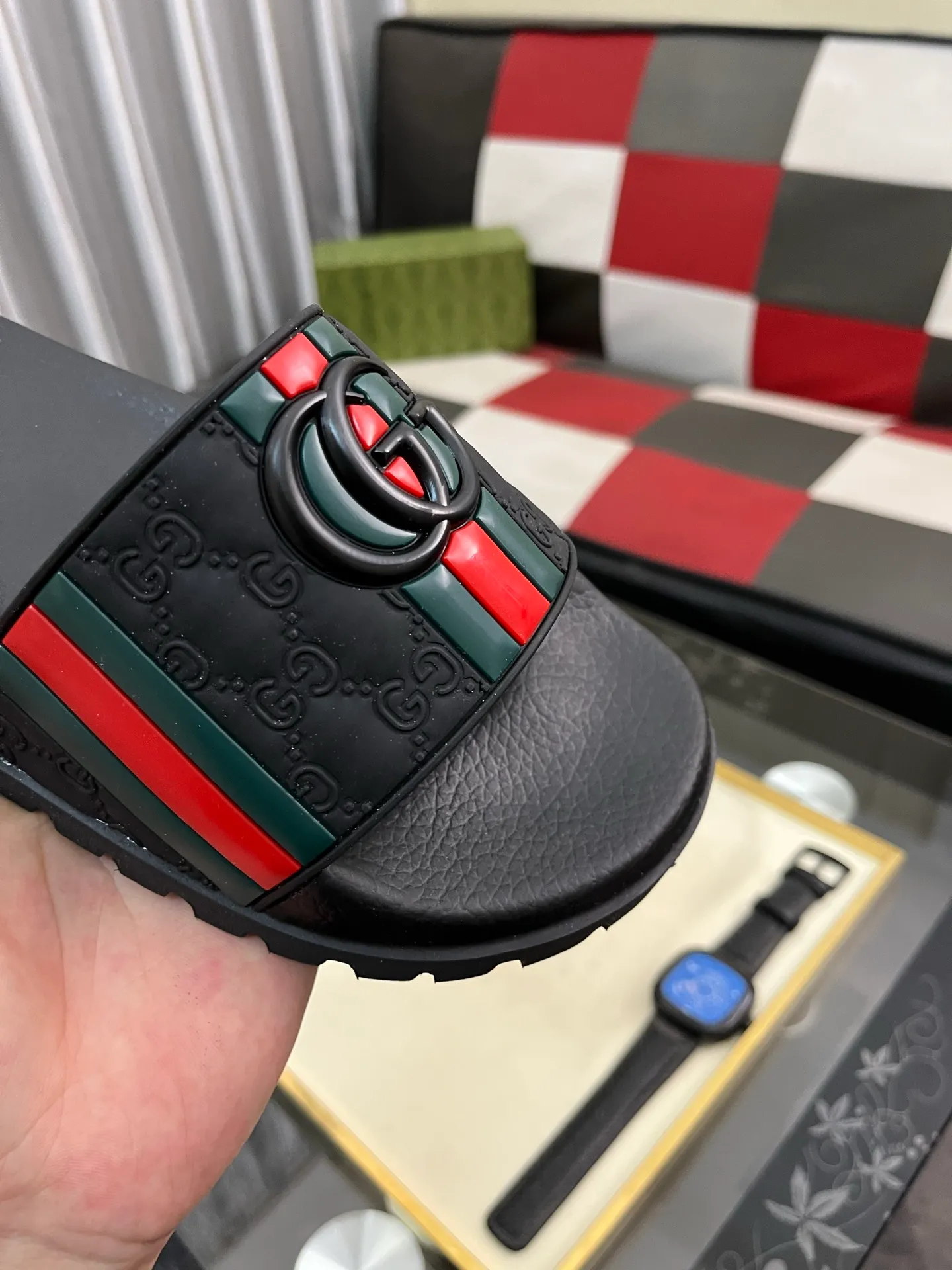 Men's men's shoes💰260⌚️⌚️ＧＵＣＣＩ.Gucci.Official website 1:1 popular slippers hot sale! Original original material 🩴 SIZE: 38-46 (45.46 non-refundable)